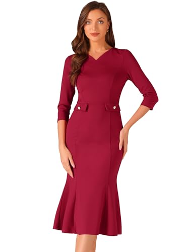 Robe moulante vintage gainante à queue de poisson Allegra K pour une silhouette galbée