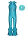 Linjinx Kids Girls 70s Party Hippie Bell-Bottom Jumpsuit Sparkly Full Body Disco Dance Bodysuit and Hair Scrunchies Set Blue 7-8 Years