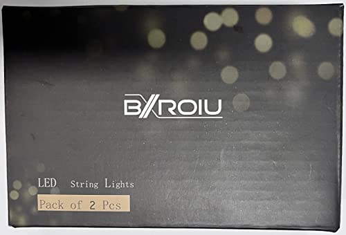 BXROIU 2 x 100 LED světelný řetěz USB 10 metrů stříbrný drát s dálkovým ovládáním, časovač 8 programů a stmívání (teplá bílá)