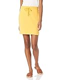 Amazon Essentials Women's Terry Cotton and Modal Drawstring Sweatshirt Skirt, Golden Yellow, Medium
