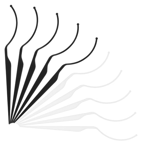 Mobestech Soporte Acrílico Transparente para Pestañas Postizas Varilla Exhibidora de 10 Piezas Herramienta para Aplicación y Exhibición de Pestañas Accesorio para Maquillaje Profesional