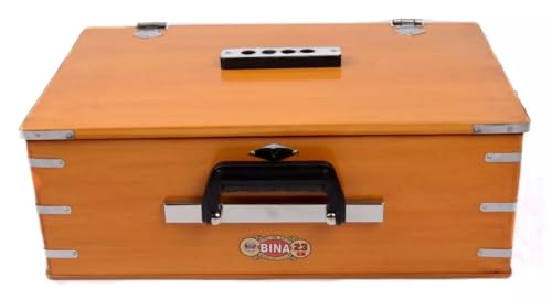 Sync 2.5 Octave Bina Harmonium – Handcrafted Portable Double Reeds 4 Stopper 32 Keys