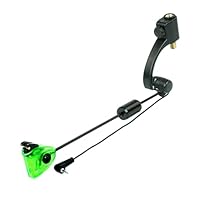 Hirisi Tackle Karpfenangeln Swinger, 4 Farben,Led Lichter, Swinger Bissanzeiger AngelzubehöR, Einstellbare ElastizitäT, 2 Stufen,Mit Schnellkupplung (FBA-B2045-Green)