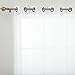 Best Home Fashion Wide Width Crushed Voile Sheer Curtain - Antique Bronze Grommet Top - White - 100