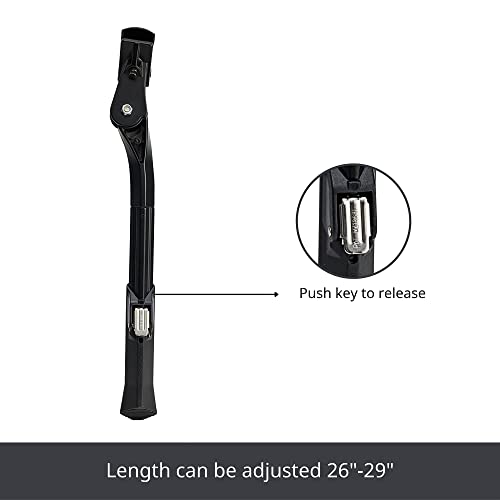 N+1 Bike Kickstand - Aluminum Alloy Adjustable Center Bicycle Kickstand Suitable For 26" - 29" Mountain Bikes, Road Bikes, Bmx, Mtb #TOP2