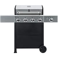 Kenmore 4-Burner Propane Gas Stainless Steel BBQ Grill with Side Burner