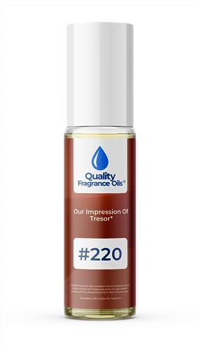 Quality Fragrance Oils' Tresor Impression #220 | Long-Lasting Perfume Oil, Alcohol-Free, Strong Scent, 10ml Roll-On | Affordable Alternative to Designer Fragrances