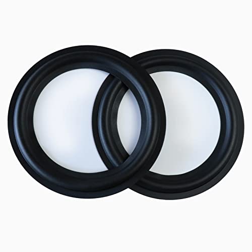 SPATHIPHYLLUM 2pcs Black Color 5” Rubber Speaker Edge Surround Rings Replacement Parts for Speaker Repair or DIY (5
