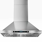 IKTCH 30-inch Wall Mount Range Hood 900 CFM Ducted/Ductless Convertible, Kitchen Chimney Vent...