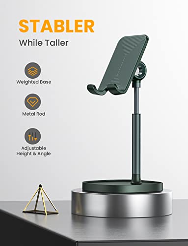 Image of LISEN Green Office Accessories and Decor, Green Phone Stand Computer Office Fun Desk Accessories Bathroom Essentials Desk Accessories for Kindle Stand Moms Gift Birthday Decorations 4-10 inch