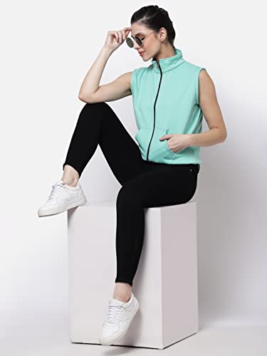Image of UZARUS Women's Half Sleeves Cotton Fleece Premium Jacket