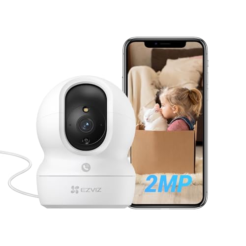 EZVIZ CP1 Pro 1080P Telecamera di Sorveglianza WiFi Interno, Telecamera 360° con Rilevamento Umano, Monitoraggio Intelligente, Audio Bidirezionale, Rilevamento del Rumore, Visione Notturna