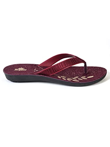 Image of AJANTA Women Maroon Flat Sandal