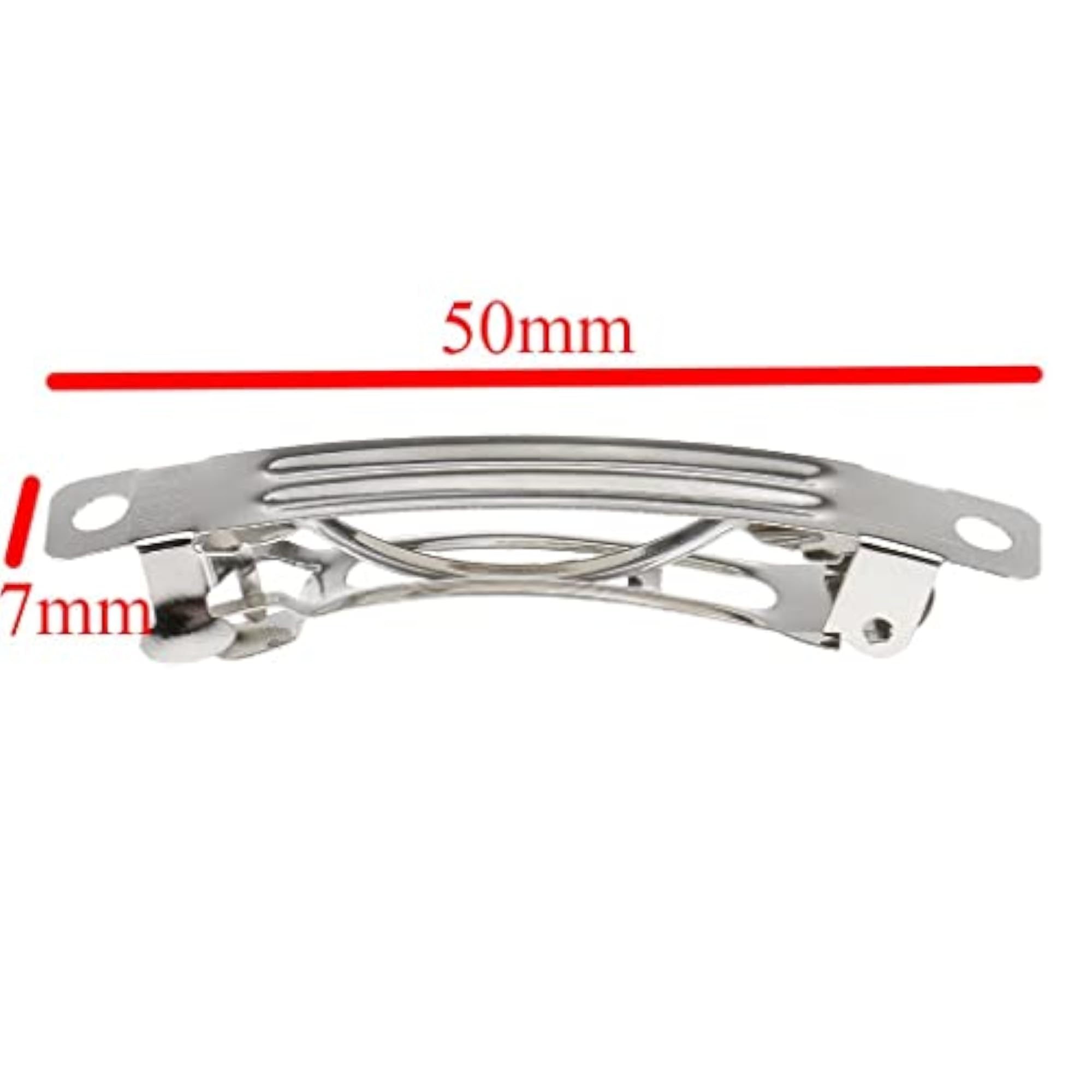 50 Pieces Blank French Barrette Hair Clips for DIY Crafting