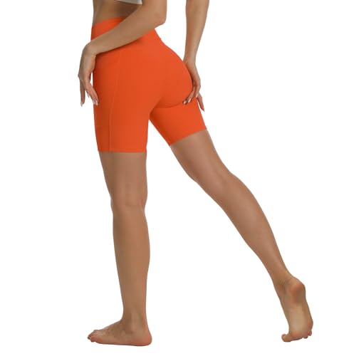 HOKOYI Women's High Waisted Spandex Biker Shorts 7" Gym Compression Shorts with Pockets Workout Running2