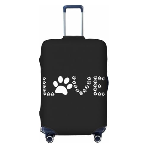 Lover Dog Paw Print Suitcase Cover Luggage Protector Washable Elastic Fashionable Travel Gear Cover