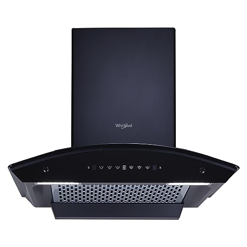 Whirlpool 60cm 1600 m3/hr Filterless Autoclean Kitchen Chimney with 11 Years Warranty on Motor and 5 Years Comprehensive | Made In India | CGFL PRO 604 HAC BK HOOD | Touch + Gesture Control | Black