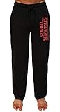 Stranger Things Men's TV Show Original Logo Adult Loungewear Pajama Pants (Large) Black