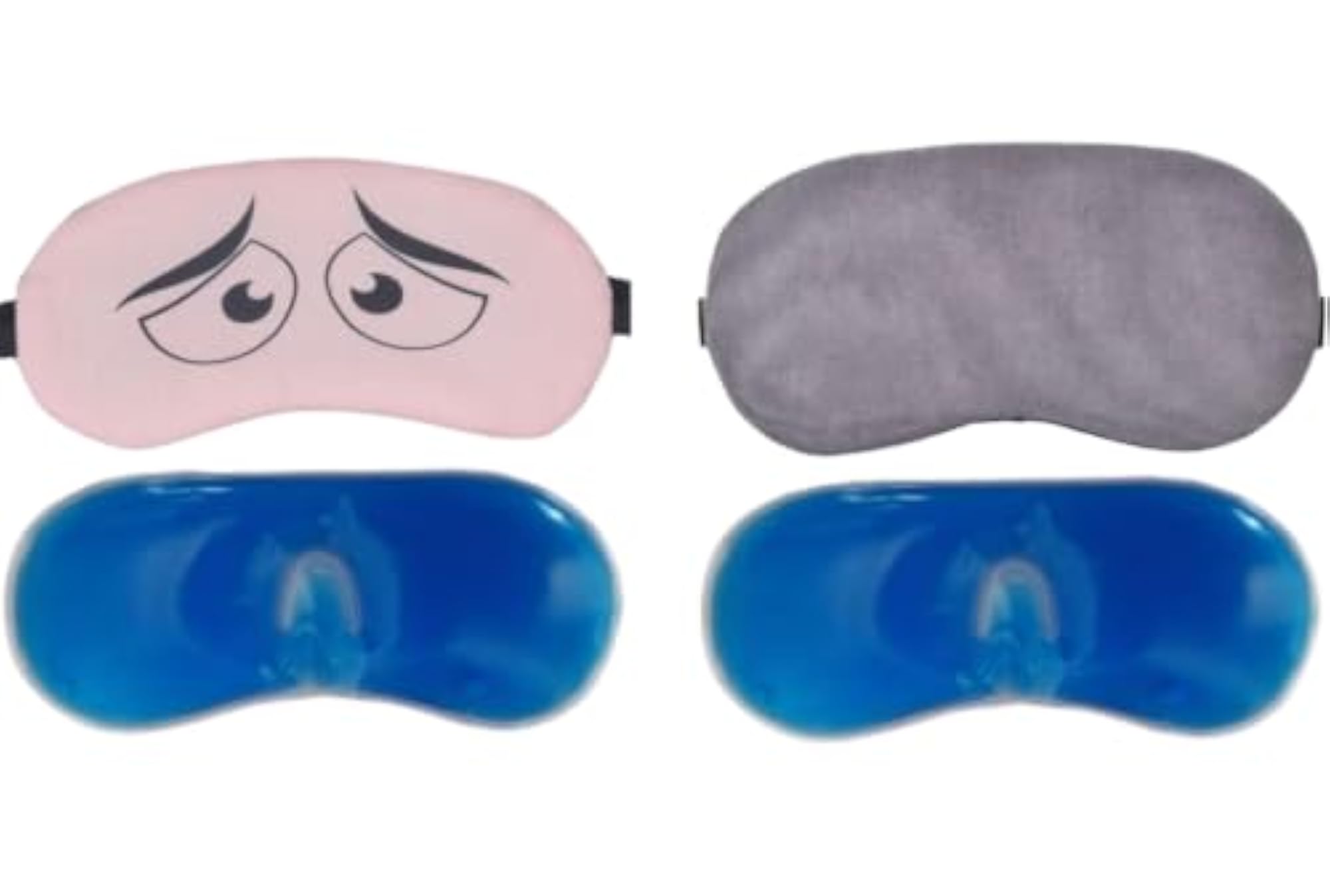 Cooling Gel Eye Mask for Sleeping - Angry Eyes Black Design