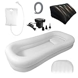 GSengGoung Medical Inflatable Bathtub – Portable Bedside Bath Tub for Elderly, Disabled, Bedridden...