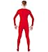 Ensnovo Adult Spandex One Piece Unitard Full Body Suit Costume Red, XL