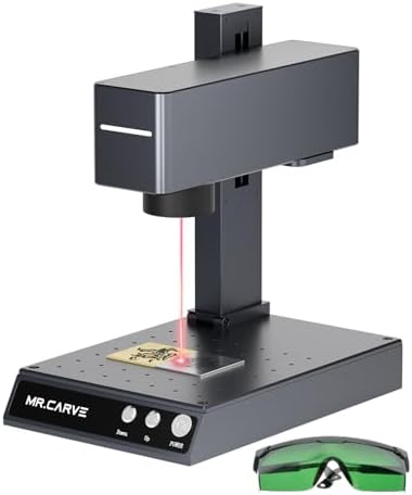 Mr.Carve M4 Dual Laser Engraving Machine Fiber Laser Marking Machine Engrave on All Metals, Wooden, Plastic for DIY