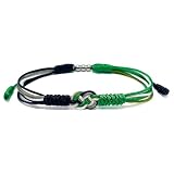 HARACRAFT Aromantic Infinity Bracelet, Aromantic Pride, LGBTQIA+ Pride Love Wrist Wrap Bracelet, Surfer Bracelet, Boho Rope Bracelet Bangles for Women Men Thread for Him and Her (Aromantic)