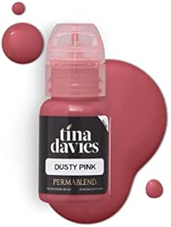 Tina Davies Professional Lip Pigment - Permanent Lip Makeup - Colours Heal True to Tone - High Retention - Dusty Pink, 1/2oz