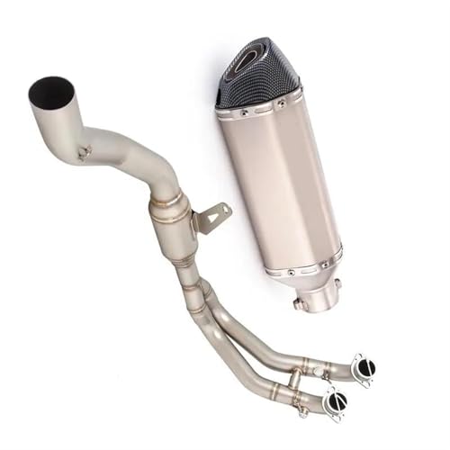Sistema de escape con silenciador de 370 mm y tubo enlace para Aprilia Tuono 660