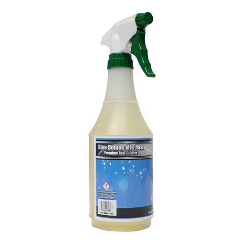 Blue Demon MIG MIST Premium Anti-Spatter, Methylene Chloride Free, Non-Flammable and Non-Hazardous, Removes Spatter, Mill Oil, and Process Oil, 24 oz Spray Bottle