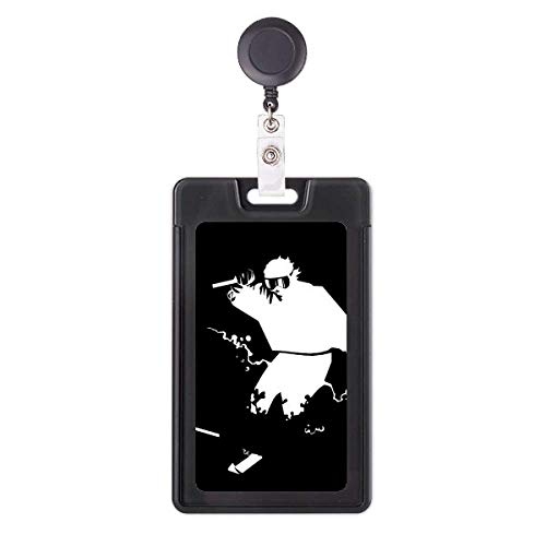 Porte-badge rétractable noir au cordon extensible résistant