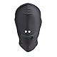 JIAHG Full Cover Maske SM-Maske Bondage Maske Mund öffnen Fetisch Maske Sex Maske Schwarz Kopfmaske Frauen Sexy Sturmhaube Maske Erwachsene Gesichtsmaske (Polyester, Schwarz mit Reißverschluss)