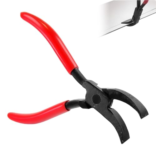 45° Pince a Border, Largeur 22 mm Pince à Tôle, en Acier au Carbone pour Éviter la Rouille, avec Poignée Antidérapante Outil de Pliage, Adaptée au Pliage et au Lissage des Tôles (Rouge)