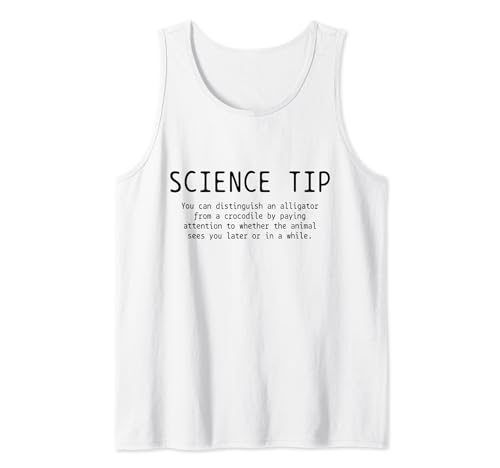 Crocodile Alligator Funny Science Tip Zoo Keeper Tank Top