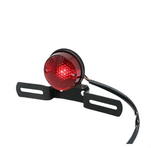 Feu stop arrière moto rouge vintage 12V pour vos virées nocturnes et road-trips en cafe racer