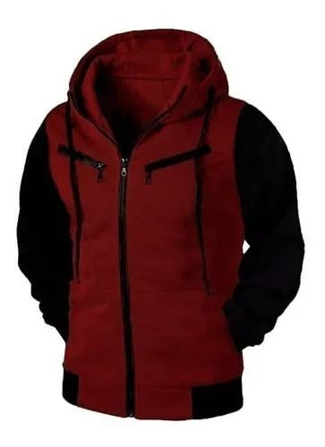 Jaqueta De Moletom Lisa Blusa Com Zíper E Bolso Opice (GG, Vinho Ziper)