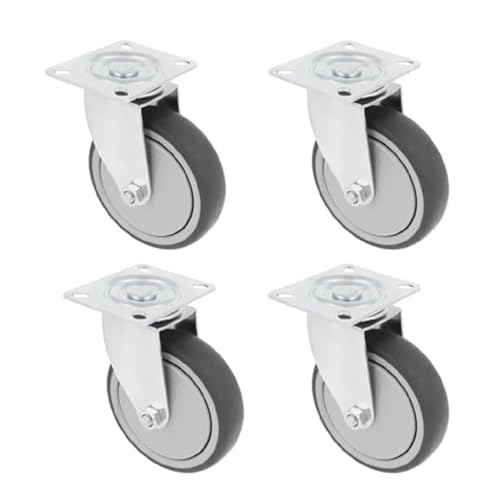 Roulettes pivotantes Amig Ø 100 mm avec plaque pour deplacement de meubles lourds