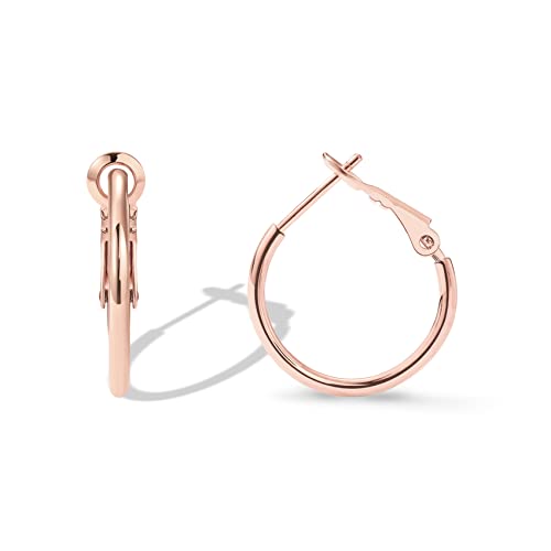 Image of PAVOI Gold Hoop Earrings for Women, 14K Gold Plated Paddle-Back Hoops