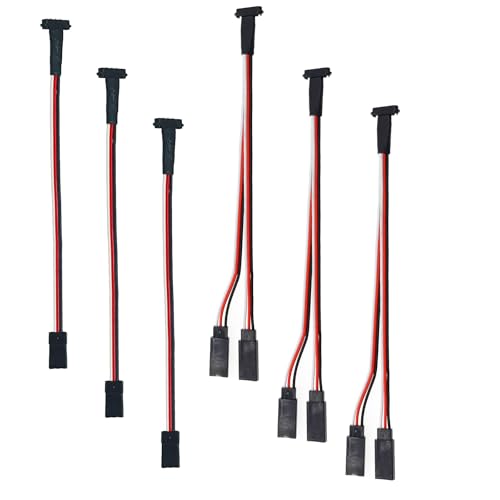 Cables de extensión JR 1 a 2 magnéticos tipo Y para maquetas RC