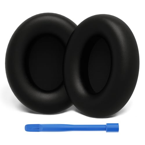 Repuesto Almohadillas para oídos compatible con audífonos Beats Studio Pro, negras | Cojines de espuma de memoria que aíslan el ruido, cuero proteico suave, incluye herramienta de palanca miniatura 1
