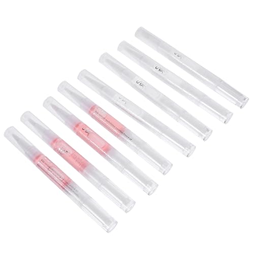 BESTYASH 8Pcs Cuticle Oil Pen Nail Care Essential Oil Hydrate Nourish Manicure Nail Edge Treatment and Repair Natural Safe Formula for Salon Home Use