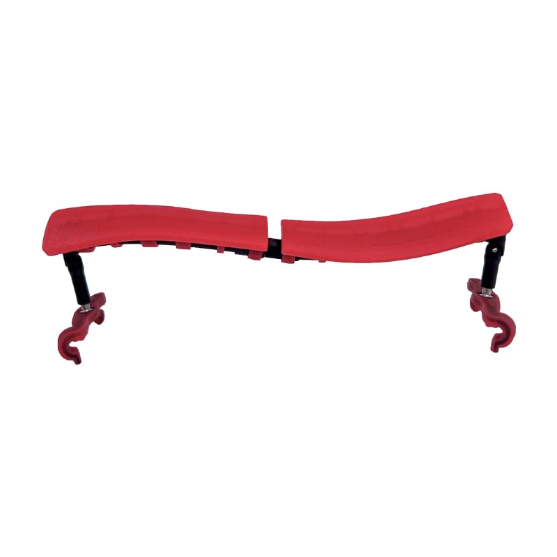 Poggiaspalla per violino 3/4, 4/4, cuscinetti in silicone con morsetti non pieghevoli, 4 colori opzionali (rosso)