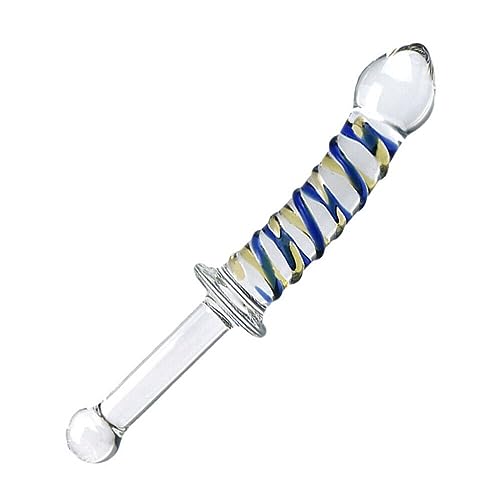 Giocattoli sessuali in vetro | Sex toys in vetro | Orgasmo facile | Opzioni | Palline anali, stimolazione del punto G o plug anale | Per donne, uomini o coppie | Con maniglia di piacere (Versione 02)