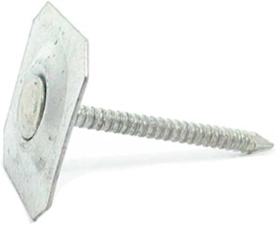 1 1/2" x 11GA Ring GALV Steel Square Cap Nails 25lb
