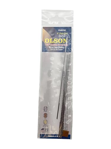 Olson Saw PG45702 7 Reverse Precision Ground Scroll Saw Blade, TPI-10