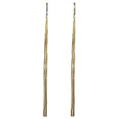 ピアス 超ロング フリッジ タッセル 蛇腹 ドレスピアス 長い ゴールド シルバー きらきら ゆらゆら 存在感 セクシー パーティ アレルギー対応 (シルバー)