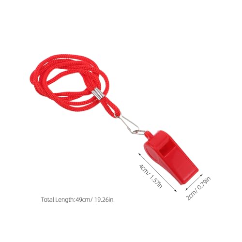 20 silbatos deportivos plásticos con cordón para entrenamiento miniatura 2