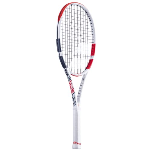 Babolat Pure Strike Team Tennis Racquet (3rd Gen) - Strung with 16g White Babolat Syn Gut at Mid-Range Tension