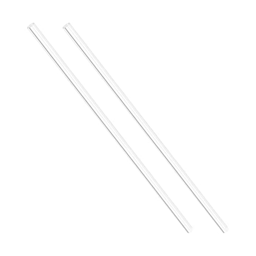 QUARKZMAN 6mm ID 8mm OD 305mm(12') Longitud Acrílico Tubo Rígido Redondo Tubo x 2uds para Iluminación Modelos Plomería Artesanía, [Transparente]