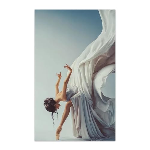 Peinture ballet danse fille sur toile pour habiller un grand mur vide de salon